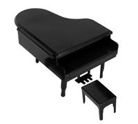 VICASKY 1set Pianoforte In Miniatura E Sgabello Per La Casa Doll Design Realistico In Materiale Sicuro Giocattolo Decorativo Per Paesaggi Creativi in Miniatura