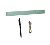 VICASKY 1set Righello Per Decorazione Per Cameretta Design Misuratore Facile Applicare e Rimuovere Per Nidi e Scuole Avocado