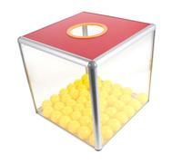 VICASKY 1set Scatola Raffle Trasparente Multifunzionale Con Palline Gialle Contenitore Per Donazioni Votazioni e Lotterie Per Eventi e Feste Completo