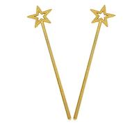 VICASKY 2 Bacchette magiche Luce Angeli luci per la Decorazione della Stanza, Articoli per Feste per Bacchette Luminose, Adesivi Fata, Bacchette magiche per Stella in Resina Dorata
