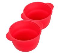 VICASKY 2 ciotole per maschera in silicone, accessori per cera, in silicone di cera, per la rimozione dei capelli, per scaldabagno, colore rosso