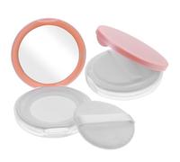 VICASKY 2 contenitori per polvere cosmetici ultra sottili con specchio, scatola vuota per la casa e i viaggi, per polvere sfusa glitter e compatto e pratico