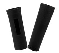 VICASKY 2 coperture antiscivolo per microfono portatile, microfono parabrezza, filo retrattile, cuffie con microfono USB, supporto per microfono, cabina vocale, maniglie Dual Black Silice gel