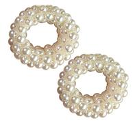 VICASKY 2 elastici per capelli con perle, per donne e gioielli di alta qualità, per acconciature alte e per tutti i giorni