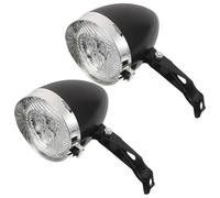 VICASKY 2 Fari Anteriori LED per Bicicletta Stile Vintage con Supporto Forcella Faro Anteriore Girevole a 3 LED per Guida Notturna e Sicurezza Luci Bici Retrò Robusti e Facili da