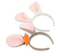 VICASKY 2 fasce per orecchie da coniglio, orecchie in pelliccia, accessori rosa, coniglio, peluche, graziose, fascia per capelli di coniglio