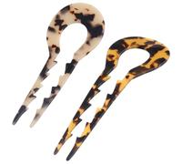 VICASKY 2 forcine per capelli a forma di U in acetato antiscivolo per acconciature come chignon e torsione francese e tartaruga