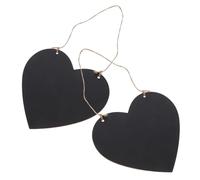 VICASKY 2 Mini Lavagne a Forma di Cuore Bifacciali da Appendere, Cartelli Lavagna la Casa Riutilizzabili Gesso, Lavagnette per Messaggi per Decorazioni Matrimoni, Feste e Arredamento