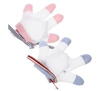 VICASKY 2 paia di guanti da succhiare il pollice, guanti protettivi per le dita del bambino, coulisse regolabile, rete traspirante per la casa all'aperto