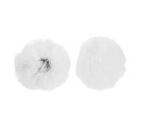 VICASKY 2 palline a coda di coniglio, orecchie di coniglio, copricapo per scarpe, per costumi per bambini, costume da coniglio, orecchie di coniglio, peluche bianco