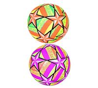 VICASKY 2 Pallone Calcio in Plastica per Sport all Giocattolo Football Glow per Ragazzi Pallone Calcio Resistente con Design Casuale