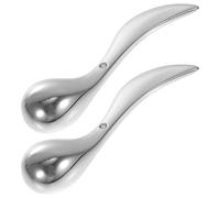 VICASKY 2 penne per la crema per gli occhi sotto l'occhio, per massaggiare gli occhi, per la casa, in lega di zinco, argento