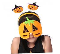 VICASKY 2 pezzi 1 set di copricapo a forma di zucca fai così, come faresti giocare, fascia per capelli per il compleanno, maschera per la palla e la zucca