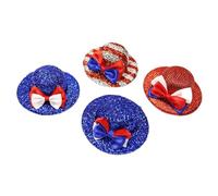 VICASKY 2 Pezzi 4 Luglio Rosso Bianca Blu Forcina Per Le Donne Ragazze - Bandiera Americana Cappello Fermagli Capelli Fermagli Per Capelli Indipendenza Accessori Per Capelli Patriottici