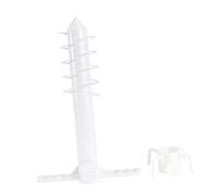 VICASKY 2 Pezzi Ancoraggio per Ombrellone Spiaggia in ABS Bianco Rinforzato con Ganci Punte Fissaggio Solido su Sabbia e Terreno Sciolto per Ombrelloni Resistenti al Vento