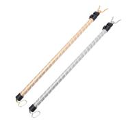 VICASKY 2 pezzi Asta Telescopica per Vestiti in Alluminio Resistente per Stendere Bucato Portatile Poles per Raggiungere Vestiti con Elevata Capacità di Carico per Interni ed Esterni