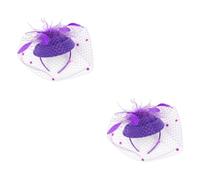 VICASKY 2 Pezzi Berretto Sposa in Americano Accessorio per Matrimonio Festival e Spiaggia Cerchietto e Confortevole per