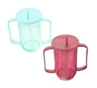 VICASKY 2 Pezzi Bicchiere Sippy per Anziani con Cannuccia e Coppa per Pazienti e Disabili Design Ergonomico per Della Dysphagia per Alimentazione