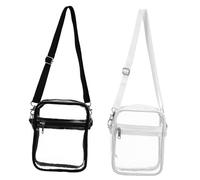 VICASKY 2 Pezzi Borse a Tracolla Borsa Trasparente Make up Clear Bag Borsa Da Donna Trasparente Continua Di Trucco Da Spiaggia Borse Trasparenti Per Le Donne Lettere Clear Bag Pvc