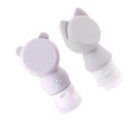 VICASKY 2 Pezzi Bottiglie Distributore Lozione Silicone Portatile Contenitori per Cosmetici Viaggio per Shampoo Bagnoschiuma e Stile e Riutilizzabili e Pratici per Casa