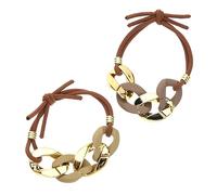 VICASKY 2 Pezzi Braccialetti Elastici per Metallo Fasce Morbide e Resistenti per Donna Accessori Leggeri e Confortevoli per Ponytail e Sport