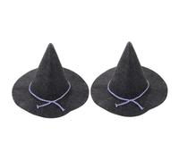 VICASKY 2 Pezzi Cappello da Strega in Feltro Leggero per Halloween e Cosplay Accessorio Costume con Design Adatto per Adulti e Ragazzi per Feste e Foto Tema