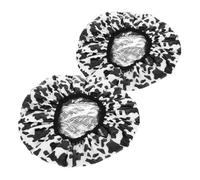 VICASKY 2 Pezzi Cappuccio Per Maschera Per Cuffia Da Doccia Da Donna Lavorazione Cuffie Per Cuffia Di Seta Per Dormire Cuffia Per Asciugare i Carta Stagnola Black