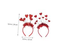VICASKY 2 Pezzi Cerchietti Cuore con Paillettes per Feste Donna Accessori Leggeri per Giorno degli Innamorati Matrimonio e Compleanni