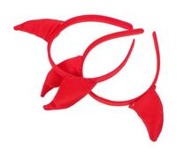VICASKY 2 Pezzi Cerchietto Corna Diaboliche Rosse per Halloween per Donne e Ragazze, Accessorio per Chioma e Plastica, Comodo da Indossare per Cosplay e Feste a Tema