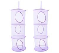 VICASKY 2 Pezzi cestino portaoggetti kiddikutter giocattoli svr wltoys giocatoli per pieghevole organizzatore di animali di roba rete giocattolo Tela in poliestere + filo di acciaio Violet