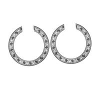 VICASKY 2 pezzi chitarra buco sonoro adesivi rosette intarsio per chitarre classiche acustiche durevoli e decorative, facili da applicare per musicisti e amanti della chitarra