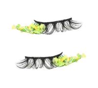 VICASKY 2 Pezzi ciglia finte con paillettes naturale frustata sollevare ciglia cosmetiche ciglio ciglia luminose ciglia cosplay cluster di ciglia bagliore nelle ciglia scure fibra Giallo