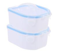 VICASKY 2 Pezzi Ciotola a Doppio Livello per Ammollo Unghie Vaschetta Manicure Resistente per Rimozione Vernice e Cura Cuticole per Salone e Uso Domestico