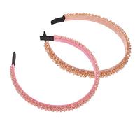 VICASKY 2 Pezzi Clip Per a Fascia Di Cristallo Elastico Pizzo Accessori Per Da Donna Fascia a 4 File Glitter Scintilla Per Donne Largo Moda Gruppo Musicale