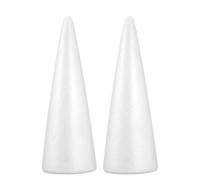 VICASKY 2 Pezzi Cono in Schiuma Bianco, Lavori Creativi Scuola | Forma Conica Versatile, Materiale Leggero, Uso Domestico e Lezioni Artistiche, Design Semplice per Decorare