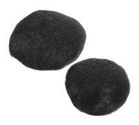 VICASKY 2 Pezzi cuscinetto per parrucca hair charms hair jewelry buio nozze parrucche accessorio per updo per le donne chignon parrucchino Filo ad alta temperatura Black
