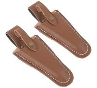 VICASKY 2 pezzi Custodia per Cesoie da Potatura in Pelle Bovina Resistente Fodero Protettivo Leggero e Portatile per Forbici da Giardino con Cuciture Rinforzate per Uso Professionale e