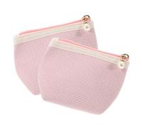 VICASKY 2 Pezzi Custodia Per Rossetto Borsa Per Il Trucco Per La Borsa Sacca Cosmetica Contratto Di Trucco Da Viaggio Per Le Donne Borse Cosmetiche Da Viaggio Rosa a Coste
