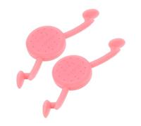 VICASKY 2 Pezzi di sorriso strumento di bellezza di sollevamento esercitatore della modellatore del viso riduttore di grasso del collo Gel di silice rosa