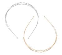 VICASKY 2 pezzi di strass tiaras regina eleganti strass per capelli per matrimonio con argento per donna rossa