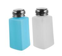 VICASKY 2 Pezzi Dispenser Alcolico Bottiglie Premibili Antistatiche Riutilizzabili per Pompa Press Down per Cosmetici e Rimozione Smalto