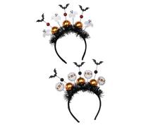 VICASKY 2 Pezzi Fasce per Capelli Halloween con Pipistrelli e Fantasmi Accessori Cosplay Leggeri per Adulti Decorazione Festa e Photo Prop