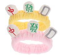 VICASKY 2 Pezzi fascia mahjong facciale larga fascia Banca per lavare la faccia Carino Trucco fasce per la cura della pelle fascia per il lavaggio del viso spa Banca spa per festa Peluche