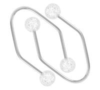 VICASKY 2 pezzi generatore di fossette produttore guancia fossetta attrezzo per esercizi a LED per il viso formare bellezza brufoli forma viso tonificante formazione in acciaio inox bianco