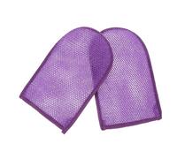 VICASKY 2 Pezzi Guanti Da Bagno Scrub Mitt Esfoliante Delicato Lavaggio Donna Bagno Ms Deep Skincare Dischetti Esfolianti Trattamento Carbone Nylon Viola