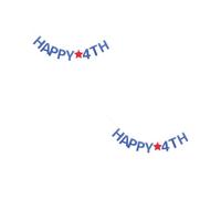 VICASKY 2 Pezzi Happy Of July Banner in Glitter Paper Patriotic American Independence Day Party Decoration Supplies Lightweight Pennant Garland For Home And Festival Use