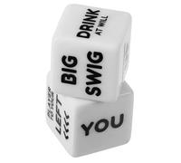 VICASKY 2 Pezzi Iced Ware Bere Gioco Dadi per Birra/Whisky Intrattenimento Dadi Puntelli
