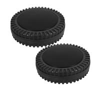 VICASKY 2 Pezzi Kit Ruote BBQ Resistenti al Calore Usura con Copriruota Nero Ruote Sostitutive per Carrello Barbecue Installazione e Facile