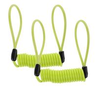 VICASKY 2 Pezzi Lucchetto a Cavo per Disco Freno, Molla Lunga, Giallo 1,2 M | Filo in Acciaio Rivestito in Pvc, Cavo Flessibile a Spirale, per Parcheggio di Veicoli a Due Ruote