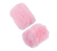 VICASKY 2 pezzi Microfono, protezione dal vento, filtro di scarico nel lavandino, auricolari, clip per microfono, accessori per microfono, custodia protettiva per microfoni in pelliccia sintetica rosa